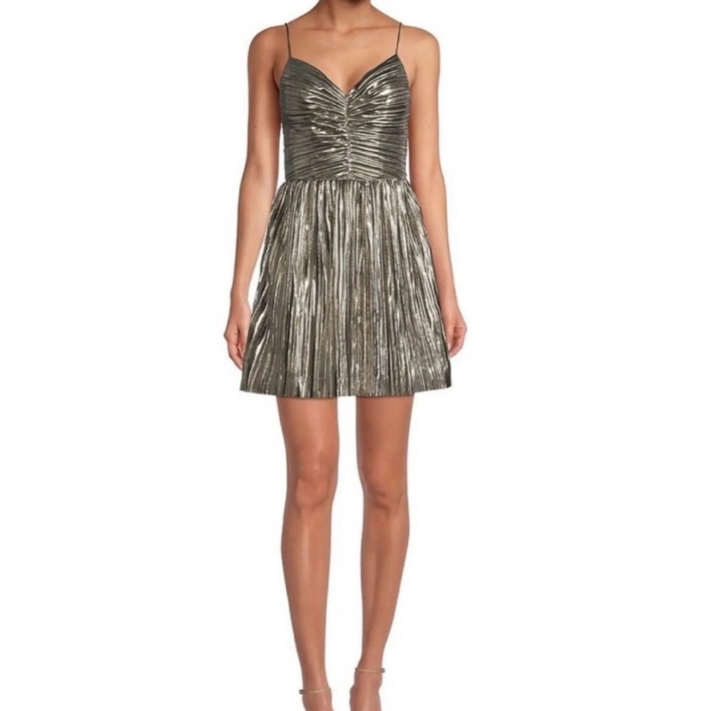 Michael Kors Metallic Silver/Gold Mini Dress